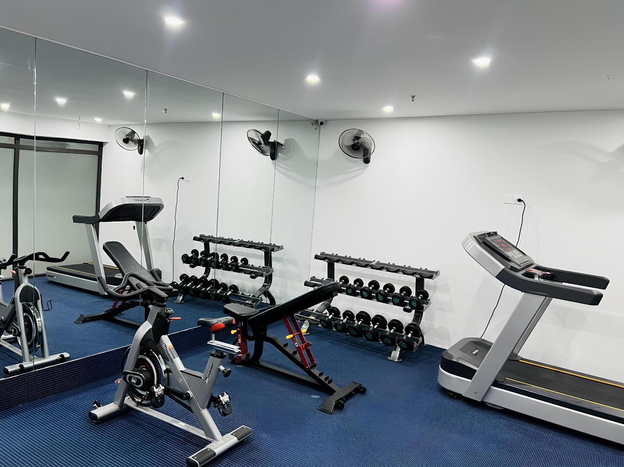 May De Ville Crown Hotel 하노이 외부 사진 A gym in a hotel