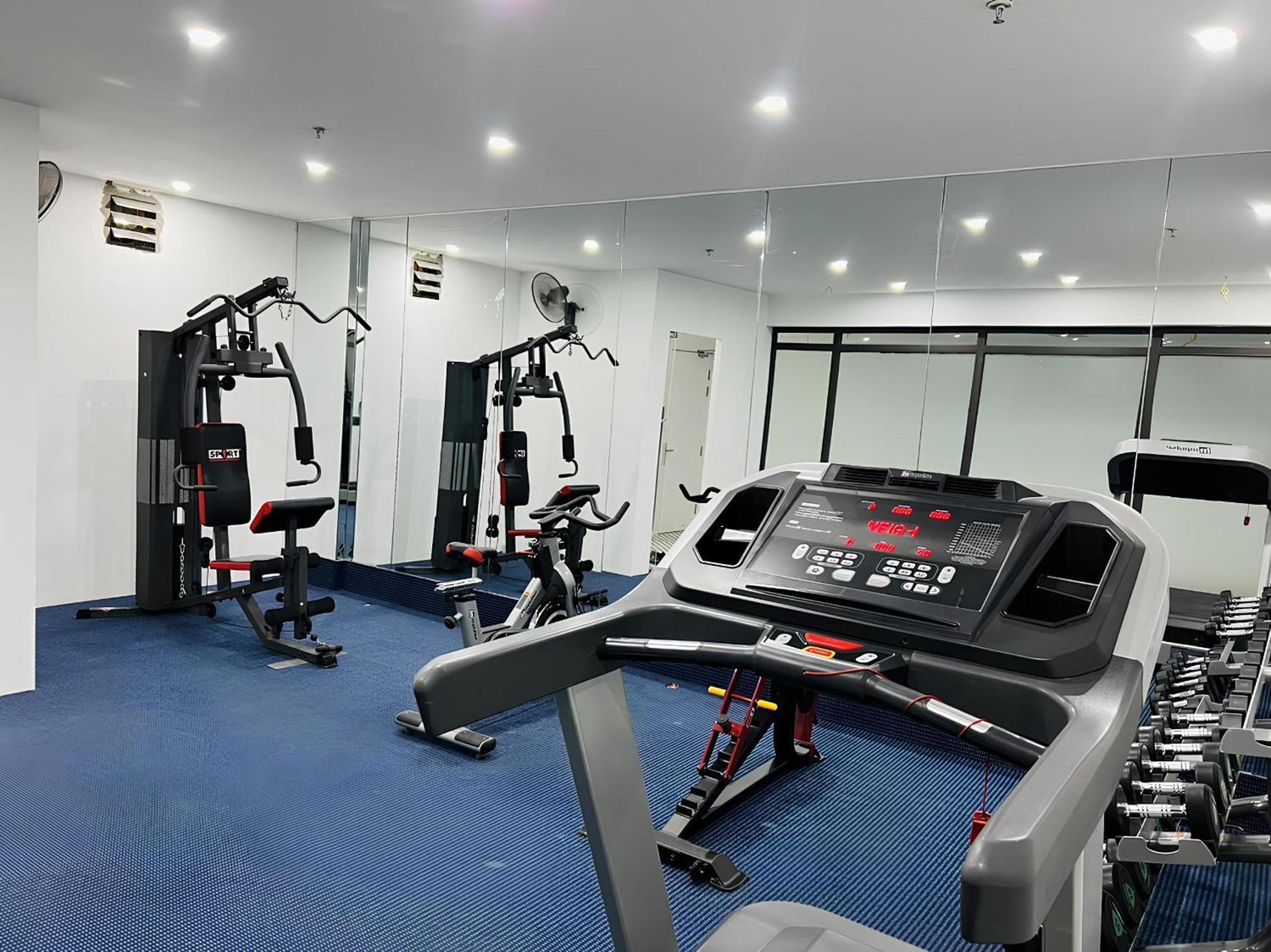 May De Ville Crown Hotel 하노이 외부 사진 The gym at the hotel
